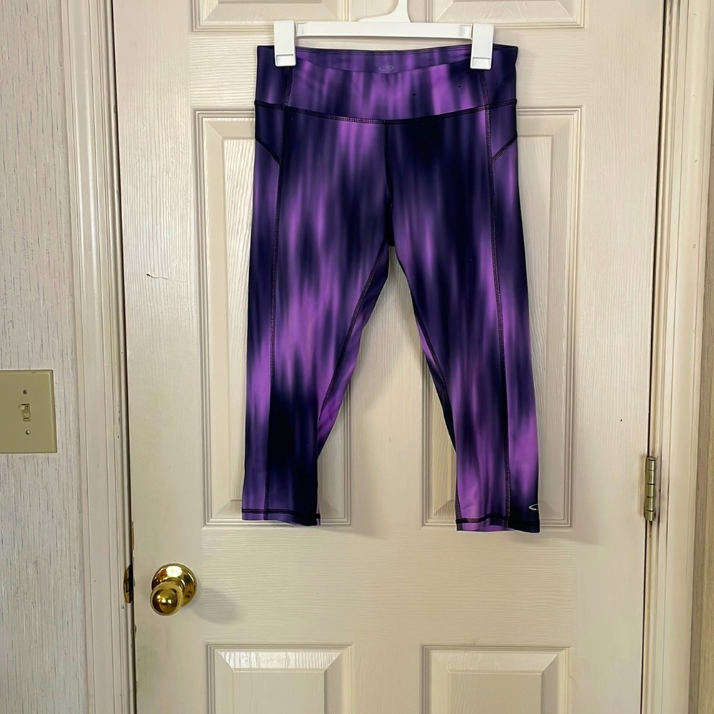 Champion Purple Tie dyed capri athletic pants